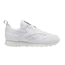 Кроссовки Reebok Classic Leather 'White Vector Navy', белый fw7796 | white/chalk/vector navy
