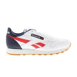 Кроссовки Reebok Classic Leather MU 'White Navy Radiant Red', белый ef7827 | white/collegiate navy/radiant red