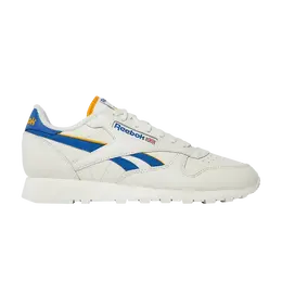 Кроссовки Reebok Classic Leather 'Chalk Vector Blue Gold', кремовый if5517 | chalk/vector blue/collegiate gold