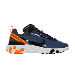 Кроссовки Nike React Element 55 'Midnight Navy', синий ci3831 400 | midnight navy/total orange/summit white/black