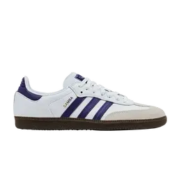 Кеды Adidas Samba ADV 'White Collegiate Purple', белый ie6613 | cloud white/collegiate purple/gold metallic