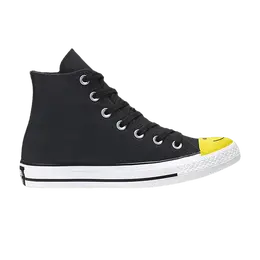 Кроссовки Converse Chuck Taylor All Star High 'Smiley Face - Black', черный 164423c | black/white/neon nights