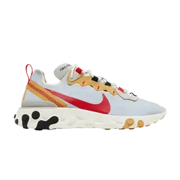 Кроссовки Nike React Element 55 'Platinum Club Gold', серый ck6682 001 | pure platinum/club gold/desert sand/university red