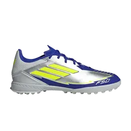 Кроссовки Adidas Messi Adizero F50 League TF 'La Vida Rapida Pack', серебряный ih0919 | silver metallic/solar yellow/lucid blue