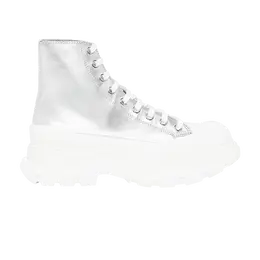 Кроссовки Alexander McQueen Alexander McQueen Tread Slick High 'Silver', серебряный 705659 w4tx1 | silver/white