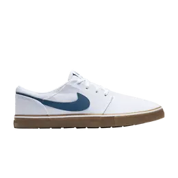 Кеды Nike Portmore 2 Solar Canvas SB 'White Industrial Blue Gum', белый 880268 149 | white/industrial blue/gum light brown