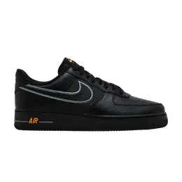 Кроссовки Nike Air Force 1 Low 'Black Laser Orange', черный ib7677 001 | black/laser orange/metallic silver