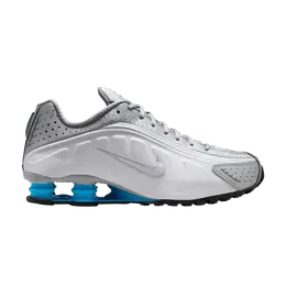 Кроссовки Nike Shox R4 'Blue Lagoon', белый hq1988 005 | metallic silver/white/blue lagoon/blue lagoon