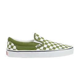 Кроссовки Vans Classic Slip-On 'Color Theory Checkerboard - Pesto', зеленый vn000d03cib | pesto