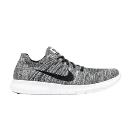 Кроссовки Nike Free RN Flyknit 'White Black', серый 831069 100 | white/black