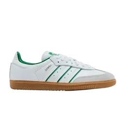 Кроссовки Adidas Samba OG 'Cloud White Green', белый ji2044 | cloud white/crystal white/green