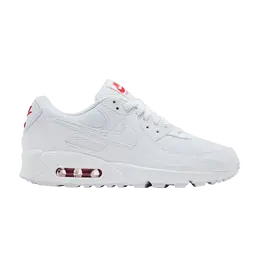 Кроссовки Nike Air Max 90 'White Light Crimson', белый dm0029 118 | white/white/light crimson