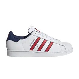 Кроссовки Adidas Superstar 'White Scarlet Dark Blue', белый ig4318 | footwear white/better scarlet/dark blue