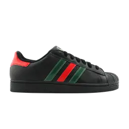 Кроссовки Adidas Superstar II, черный q33037 | black / dark green / light scarlet
