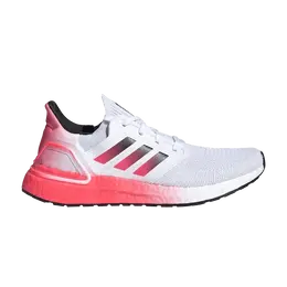 Кроссовки Adidas UltraBoost 20 'White Signal Pink', белый g55837 | cloud white/core black/signal pink