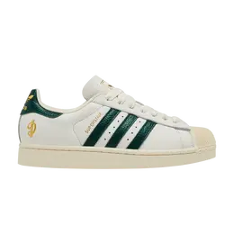 Кроссовки Adidas Damian Lillard x Shoe Palace x Superstar 2 'Dame Time', белый jq6119 | core white/collegiate green/gold metallic