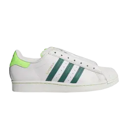 Кроссовки Adidas Superstar Laceless 'Grey Collegiate Green', серый fv2804 | grey one/collegiate green/solar green