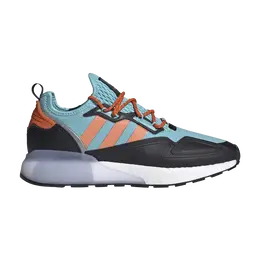Кроссовки Adidas ZX 2K Boost 'Light Aqua Easy Orange', синий fz0217 | light aqua/easy orange/orange