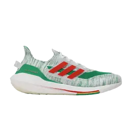 Кроссовки Adidas UltraBoost 21 'White Green', белый gz7122 | cloud white/red/green