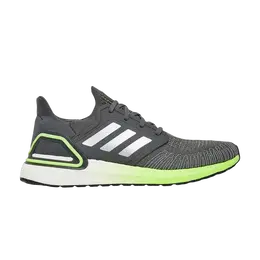 Кроссовки Adidas UltraBoost 20 'Grey Signal Green', серый fv8317 | grey five/silver metallic/signal green