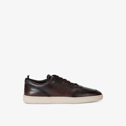 Низкие кожаные кроссовки Kris lux с логотипом Officine Creative, коричневый r04281646 | dark brown