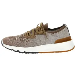 Вязаные кеды низкие Brunello Cucinelli, бежево-желтый mzukiso250cyp09 | beige yellow