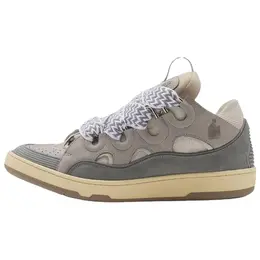 Кроссовки Curb Lanvin серые слоновая кость fm-skrk11-drag-a20132 | gray