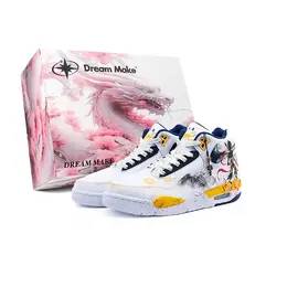 Nike Баскетбольные кроссовки Flight Legacy Mid Top Vintage, мужские, белые bq4212-102(team240-魔童重生-box) | white