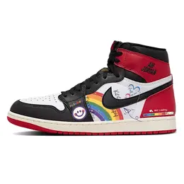 Jordan Баскетбольные кроссовки Air 1 Anti Slip с высоким верхом, износостойкие, мужские, красные dz5485-106(team181-彩虹信书) | red