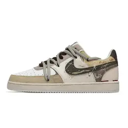Nike Кроссовки Court Vision 1 IC77 Particle Cloud Glow Slip с низким верхом для скейтборда, мужские, коричневые, желтые dh2987-101(team632-粒子云辉) | brown yellow
