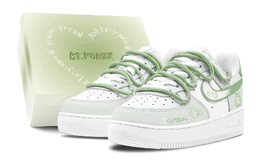 Nike Кроссовки Air Force 1 Air Force 1 с низким верхом для скейтборда, противоскользящие, мужские, белые, зеленые cw2288-111(team88-幸运星语s-box) | white green (box included)