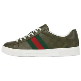 Gucci Кроссовки для скейтбординга ACE Low Top, мужские, зеленые 760775 faelm 3351 | green