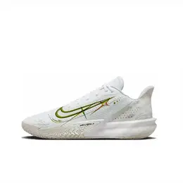 Nike Баскетбольные кроссовки Precision 7 Lively Island, Green Glow Cushioning, с низким верхом, противоскользящие, мужские, белые, зеленые fn4322-100(team799-青辉) | white green