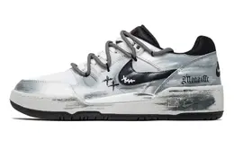 Nike Full Force 668, серо-голубые, износостойкие низкие кроссовки для скейтбординга, мужские, серо-белые fb1362-101(team901-男款灰蓝幻境) | gray white