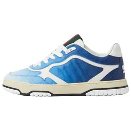 Gucci Низкие кроссовки для скейтбординга Re Web, синие, мужские 838949 faev5 8460 | blue