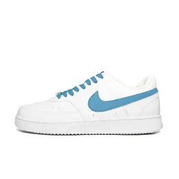 Nike Кроссовки Court Vision 1 с низким верхом, противоскользящие, износостойкие, мужские, белые, синие dh2987-101（team-1205-湖蓝骑士） | white blue