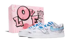Nike Кроссовки для скейтборда Court Vision 1 Zhenzhen Box с противоскользящей подошвой, износостойкие, мужские, светло-синие dh2987-101(team441-男款-铮铮-限定礼盒) | light blue