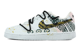 Nike Кроссовки Court Vision 1 Golden Years Box с антискользящим покрытием, износостойкие, низкие, мужские, для скейтбординга, цвет: земляной желтый dh2987-101(team1171-流金岁月） | earth yellow