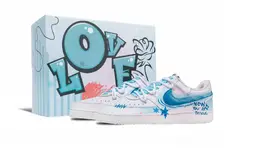 Nike Кроссовки Court Vision 1 Langlang Box с низким верхом, противоскользящие, износостойкие, мужские, светло-голубые dh2987-101(team441-男-朗朗-限定礼盒) | light cyan