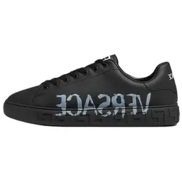 Versace Низкие кроссовки для скейтбординга Greca, мужские, черные 1014460-1a14389_1b000 | original shoe box included