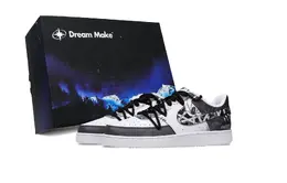 Nike Кроссовки Court Vision 1 Dustproof Box с антискользящим покрытием, износостойкие, низкие, мужские, черные dh2987-101(team441-男款-限定礼盒络尘3) | black