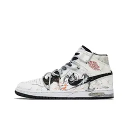 Jordan Баскетбольные кроссовки Air 1 Vintage, мужские, средний верх, серо-белые dq8426-132(teamm-辞旧迎春) | gray white