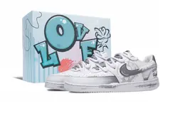Nike Кроссовки Court Vision 1 Shimmering Shadow Box с низким верхом, противоскользящие, износостойкие, для скейтбординга, мужские, белые dh2987-101(team441-男款烁影-限定礼盒) | white