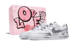 Nike Кроссовки Court Vision 1 Sparkle Box с антискользящим покрытием, износостойкие, низкие, мужские, белые dh2987-101(team441-男-烁影限定礼盒1) | white