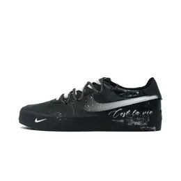 Nike Кроссовки для скейтбординга Court Shot Meteor, дышащие, низкие, мужские, черные fq8146-001（team1319-陨星） | black
