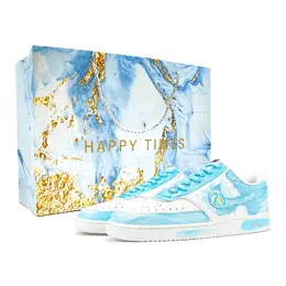 Nike Кроссовки Court Vision 1 с низким верхом, износостойкие, дышащие, мужские, для скейтбординга, сине-белые dh2987-101(team537-仲夏之梦lucky蓝) | blue white