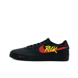 Nike Кроссовки для скейтбординга Court Shot Night Rock, износостойкие, низкие, мужские, черные, красные, желтые fq8146-001(team952-黑夜摇滚） | black red yellow