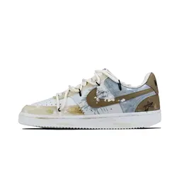 Nike Кроссовки Court Vision 1 для скейтбординга, износостойкие, низкие, мужские, сине-коричневые dh2987-101（team462-自由迁徙） | blue brown