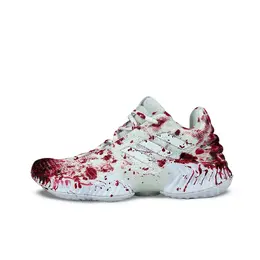 Adidas Баскетбольные кроссовки Pro Bounce 2018 Ink Splatter Prosperity Low Top, мужские, красные, белые fw0903（team1249-泼墨鸿运） | red white