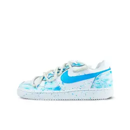 Nike Кроссовки для скейтбординга EBERNON Glacier Breath, износостойкие, низкие, мужские, сине-белые aq1775-100（team1249-冰川呼吸） | blue white